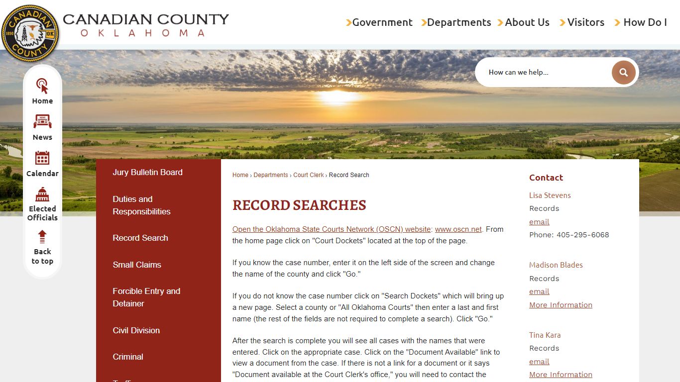 Record Searches | Canadian County, OK - Official Website