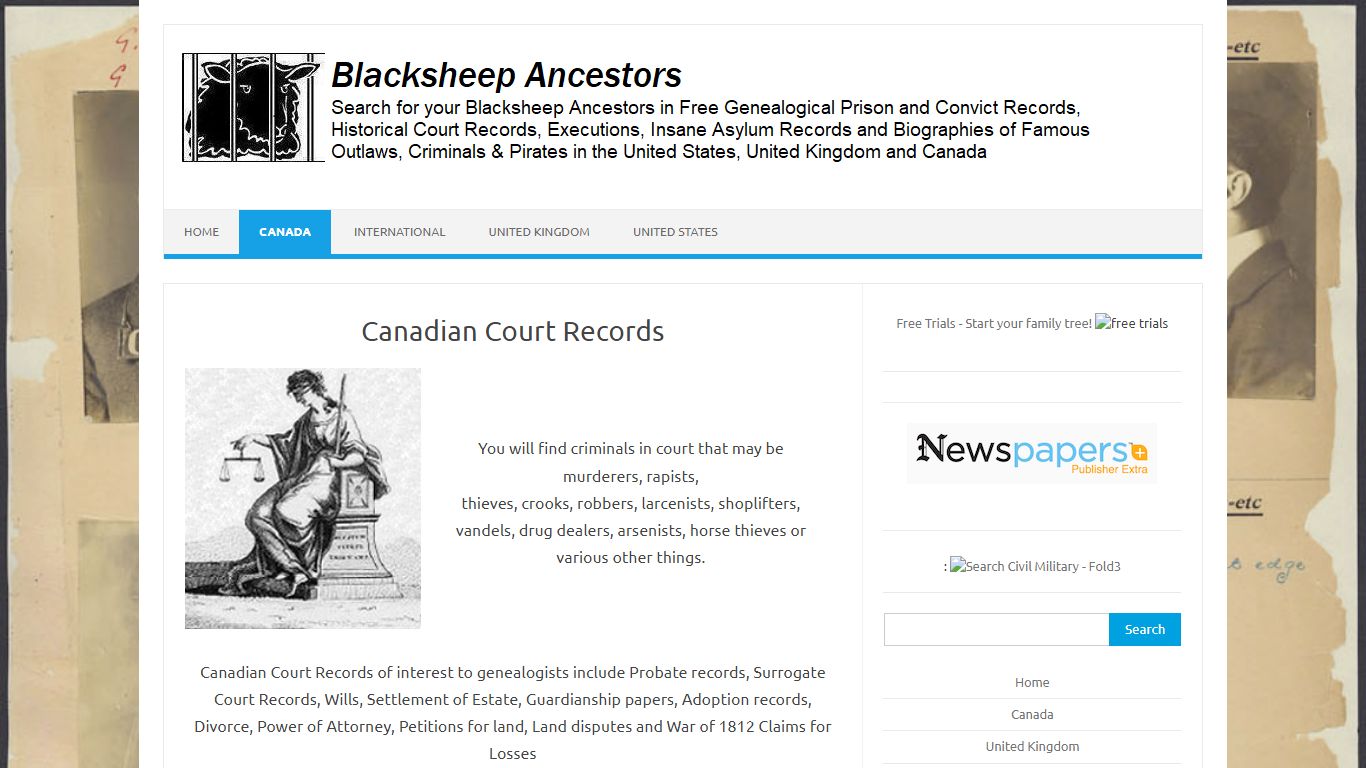 Canadian Court Records – Blacksheep Ancestors